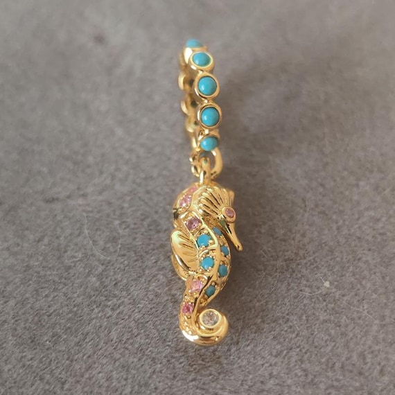 Bracciale Donna Con Ciondolo Cavalluccio Marino In Acciaio Inox Oro Rosa: Gioiello Ipoallergenico, Leggero, Regalo Di Compleanno O San Valentino - 3