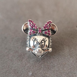Minnie Mouse Sterling Silver Charm: DIY Pandora Bracelet Pendant