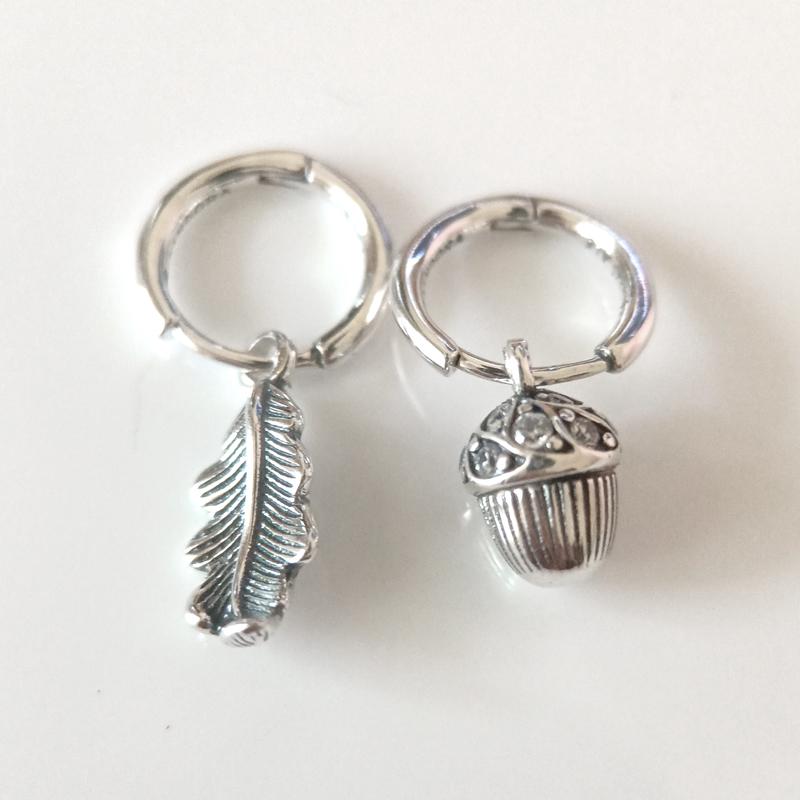 Oak Leaves & Fruits Hoop Earrings,Earrings for Women,Fashion Jewelry,Gift for her