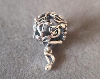 925 Sterling Silver Stave Music Note Charm Fits Pandora Charms Bracelets DIY Necklace Pendant Gift for her