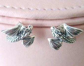 925 Sterling Silver Curved Dragon Stud Earrings,Earrings for women,Fashion jewelry,Gift for her