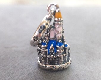 Disney World 50th Resort Castle Dangle Charm For Pandora Bracelet/Handmade Jewelry/Gift for her/925 Silver Charm Jewelry for Woman Girl Gift