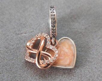 Pandora Charm Pink Heart & Family Tree Dangle Charm - Etsy