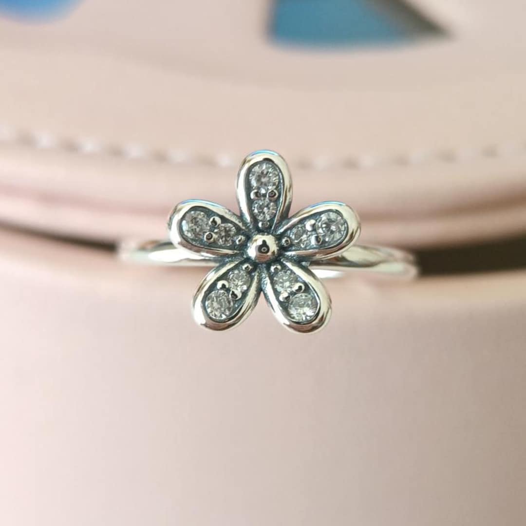 Anillo de margarita brillante, anillos para mujer, joyería de moda