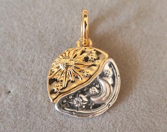 Pandora Sun and Moon Medallion Charm - Etsy
