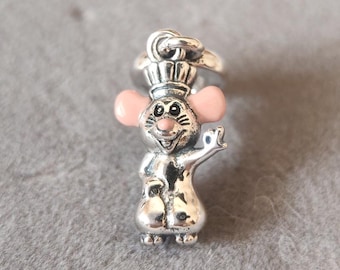 925 Sterling Silver Disney Pixar Remy Mouse Dangle Charm For Pandora Charms Bracelets DIY Necklace Pendant Gift for her Fashion Jewelry gift