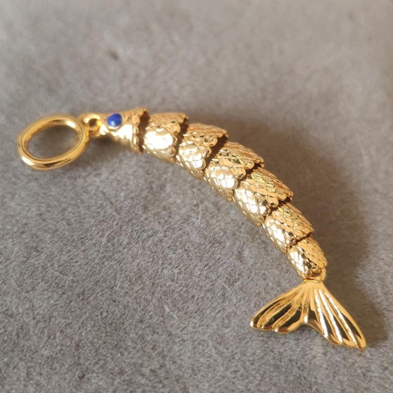 Articulated Fish Dangle Charm Fits Pandora Charms Bracelets