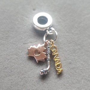Kanada Ahornblatt & Pfeife 925 Sterling Silber Perle hängen Charm für Pandora Charms Armbänder DIY