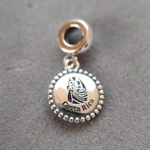 925 Sterling Silver Costa Rica Dangle Charm For Pandora Charms Bracelets DIY Necklace Pendant Gift for her