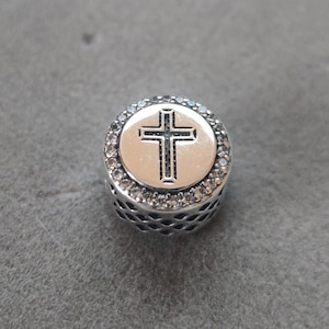 Sterling Silber Jesus Kreuz Anhänger für Pandora Armband