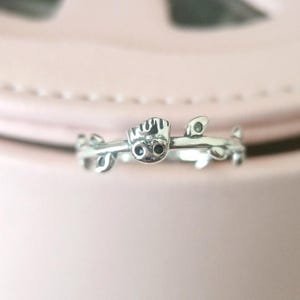 ガーディアンズ・オブ・ギャラクシー グルートリーフリング、女性用リング、ファッションジュエリー、彼女へのギフト 925 スターリングシルバー