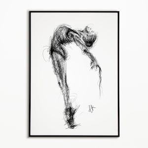 Black Girl Wall Art, Swan Song, Black Ballerina, Ballet Art, Dance Art, Digital Download, Wall Art, Greeting Card, Dance Art