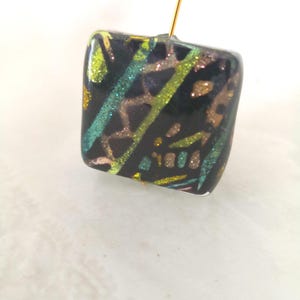 Square Murano Glass Bead 20mm