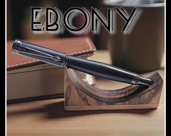 Handmade GAMBON EBONY WOOD Fountain Pen for Journalers, Collectors, as Gifts