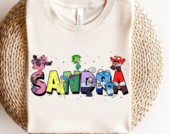 Custom Inside Out Characters Shirt, Personalized Name Tee, Disneyland Family Matching