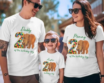 Brown Bear Birthday Shirt, Custom Family Birthday Shirts, Storybook Theme Party Tee, Personalized Name Age, 2nd Birthday Boy, Mommy, Daddy