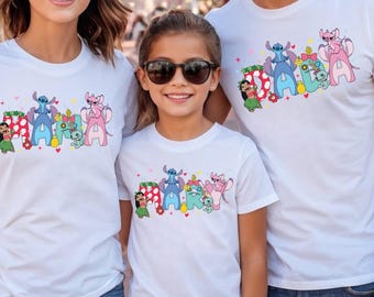 Disney Lilo & Stitch Family T-Shirt, Disney Stitch Family Members Shirt, Custom Stitch Mama Dada Name Shirt, Lilo Stitch Movie Family Tees