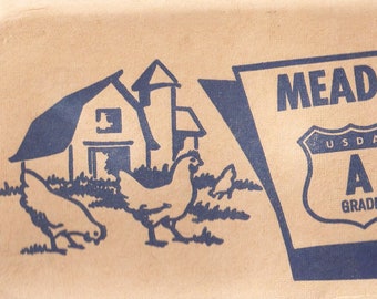 Vintage Packaging & Graphics...Old Egg Carton...Meadow Fresh Farms Eggs...Farm Style Making, Junk Journal, Collage, Scrapbooking Clipart