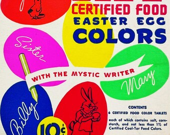 Vintage Packaging & Graphics...Old Rit Dye Easter Egg Colors Package Box...Clipart Download, Junk Journal, Collage, Scrapbooking