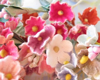 Styled Stock Photo Image...Vintage Pastel Millinery Floral Flowers...Cottage Style Velvet...Digital Download...Feminine Sweet Nostalgic