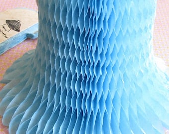 Styled Stock Photo Image...Light Turquoise Blue Vintage Tissue Paper Bell...Midcentury Party Wedding Shower New Baby Celebration