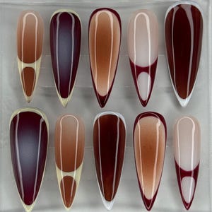 Aura Press On Nails/ Fall Press On Nails/  Gel Press On Nails/ Handmade Press On Nails