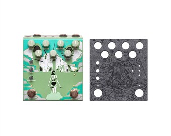 Old Blood Noise Endeavors Bathing / Black Fountain / Dark Star Dust Cover – Custom Protective Overlay for Effects Pedals