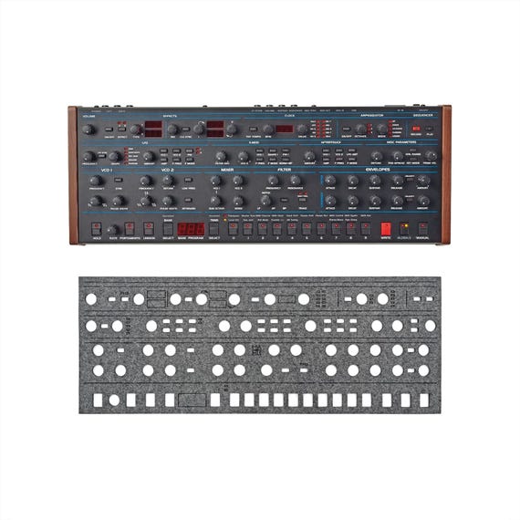 Oberheim OB-6 Desktop Synth Module Dust Cover - Protective Overlay