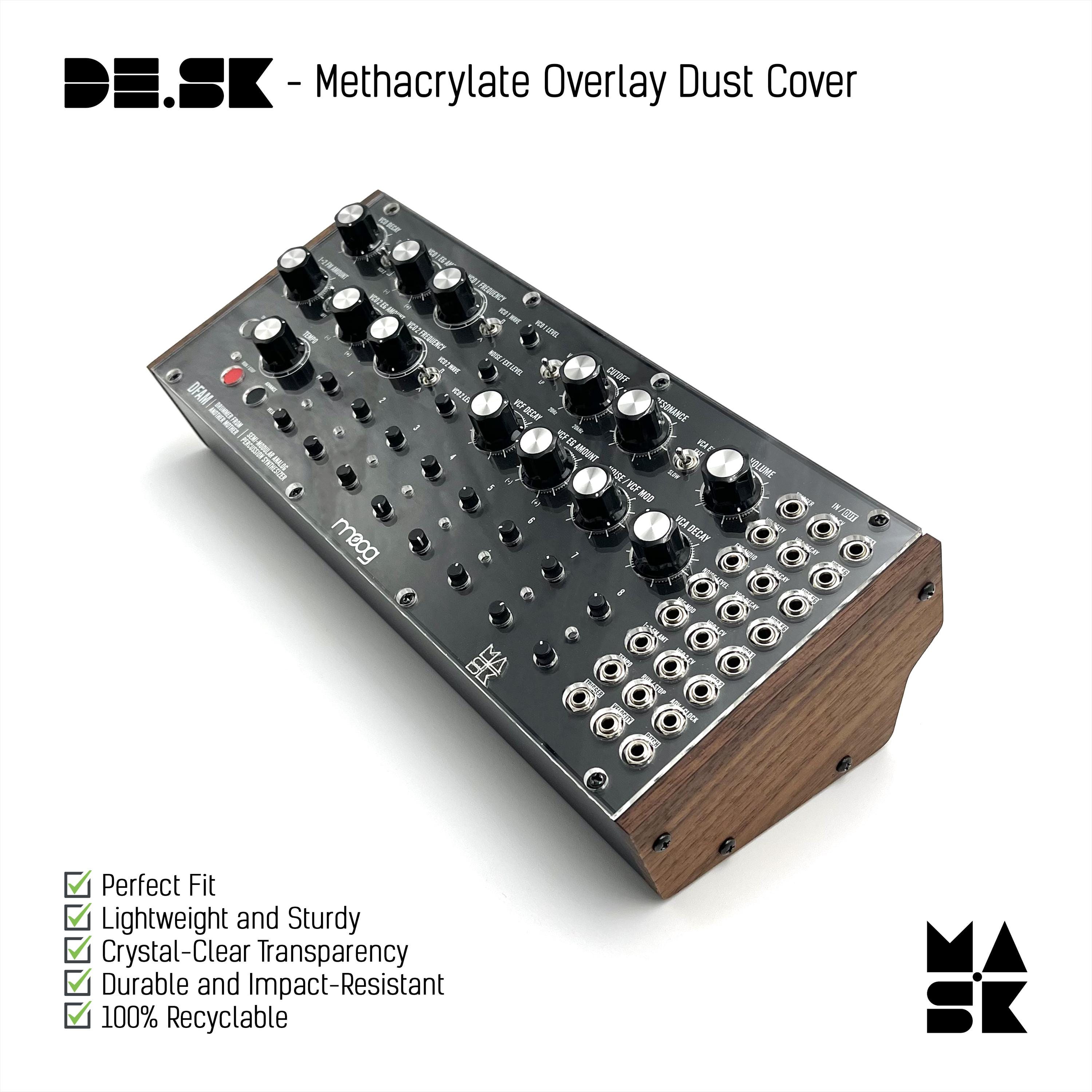 Moog DFAMシンセサイザーモジュール用の頑丈な保護オーバーレイダスト 
