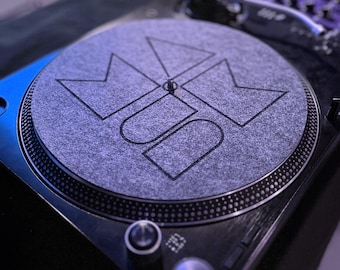 Alfombrilla de DJ personalizada: alfombrilla de tocadiscos personalizada, fieltro grabado de 3 mm (30 cm y 18 cm) / DJ profesionales · Estudios · Coleccionistas