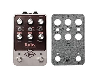 Universal Audio UAFX Ruby '63 Top Boost Amplifier Dust Cover – Custom Protective Overlay for Effects Pedals