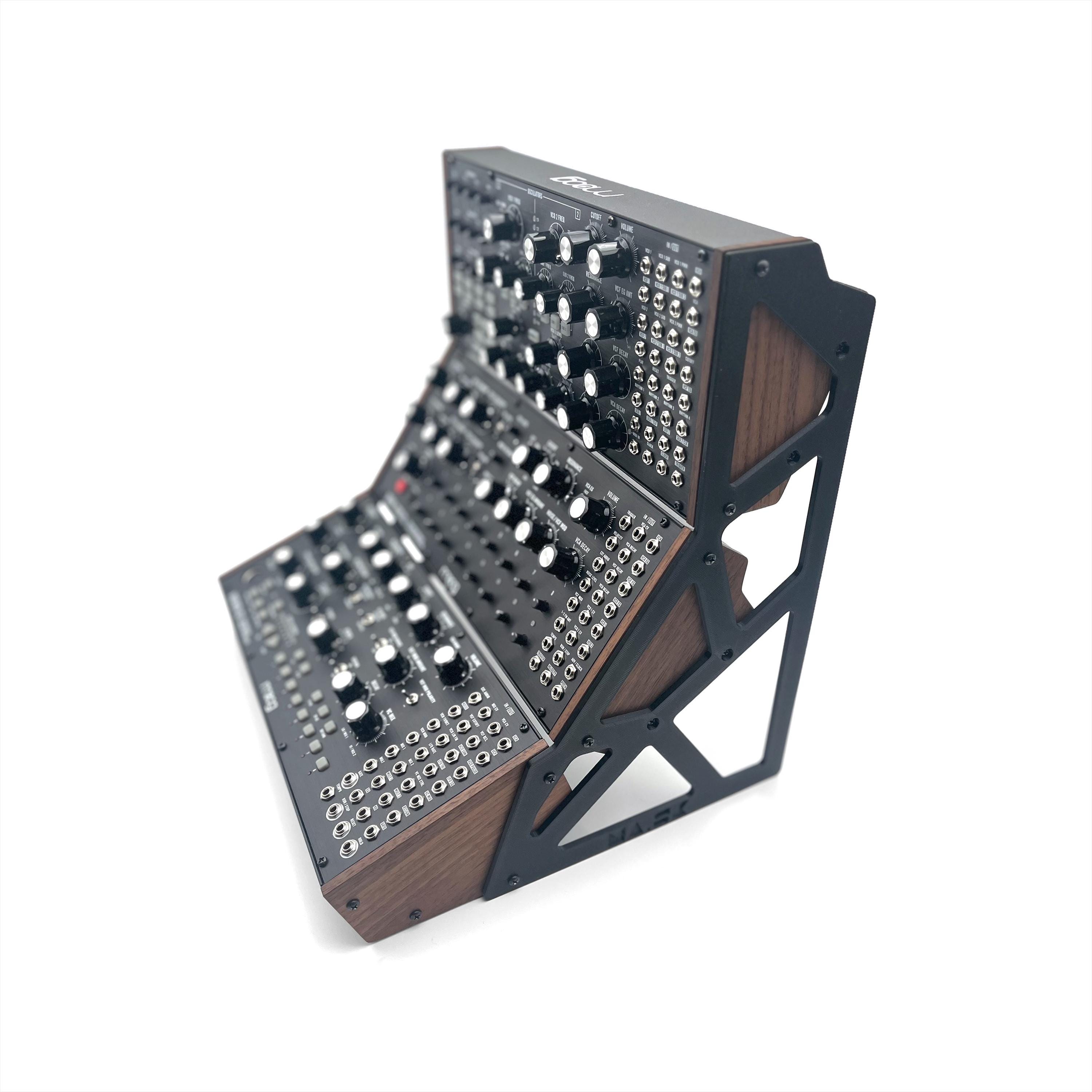 Moog 3段式3Dプリント製ラックスタンド（セミモジュラーシンセ用