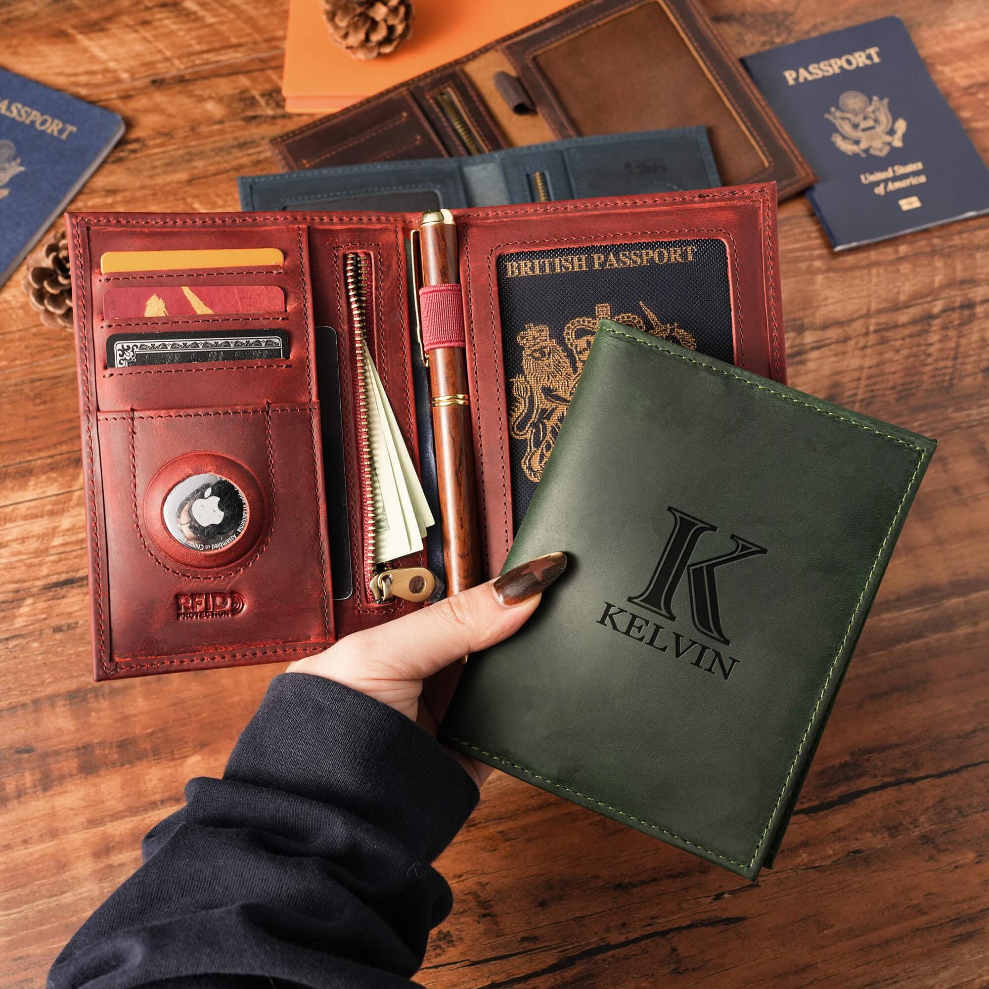 Pochette Porte-passeport En Simili Cuir Marron - Protection Et Style - Neuf Dans Son Emballage