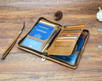 Porte-passeport Rfid, porte-passeport de portefeuille de voyage sûr et