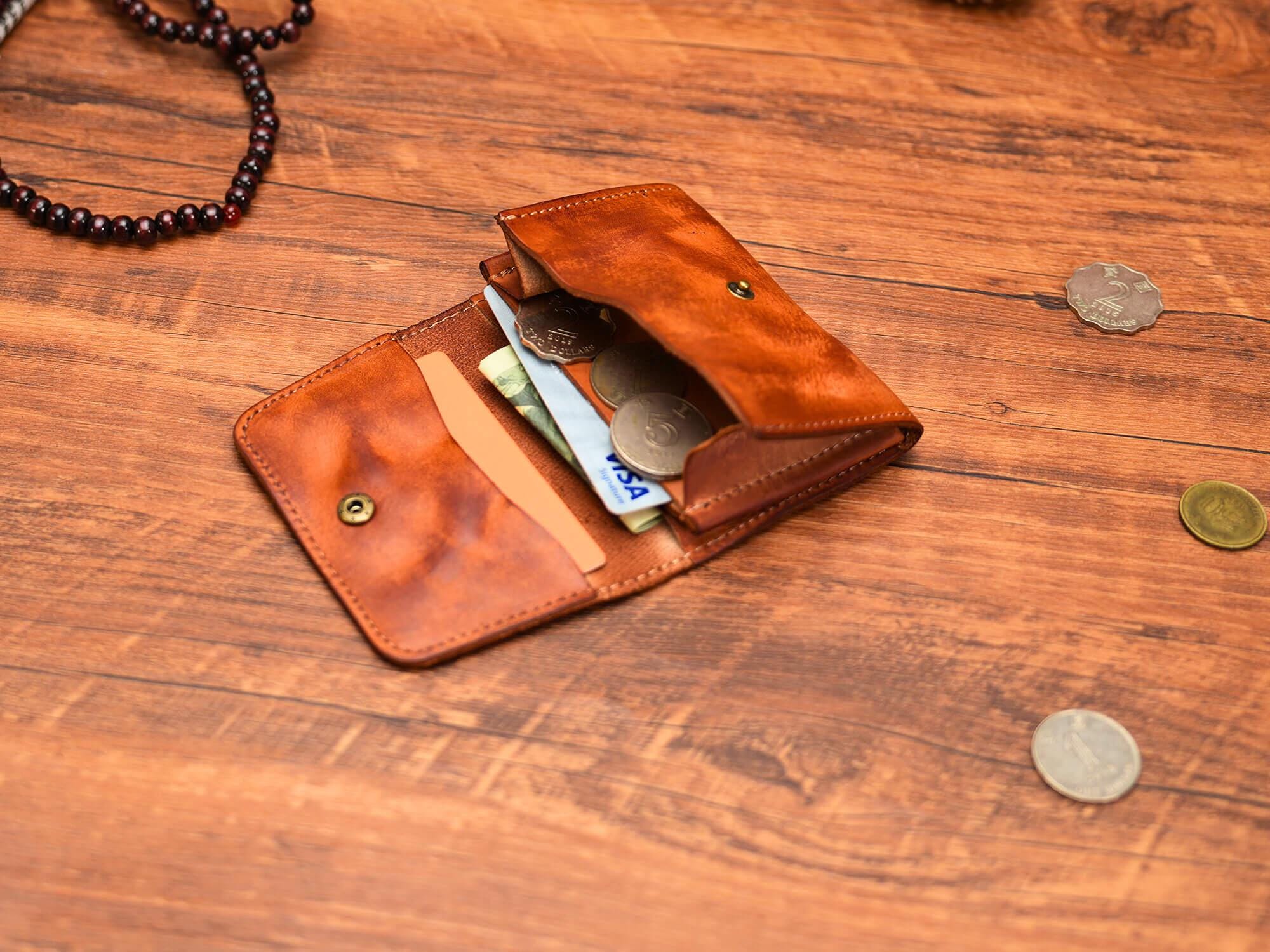 Personalized Leather Rosary Pouch & Coin Purse, Credit Card Holder, Cowhide Coin Purse, 1st Communion, Confirmation Gift, Gift for Catholics