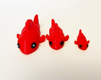Bulk Fish animals articulated fidget toy 3 sizes Sensory Stress-Relief Tiny Animals collectibles fidget articulated animals toys party favor