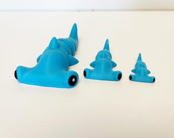 Bulk Hammerhead Shark articulated fidget toy 3 sizes Sensory Stress-Relief Tiny Animals collectibles fidget articulated toys party favor
