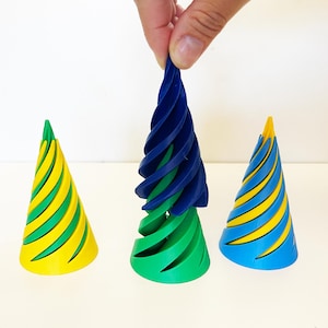 Custom Colors Impossible Cone-Spiral Fidget Toy – 3D Printed Toy-Stress and Anxiety Relief Toy