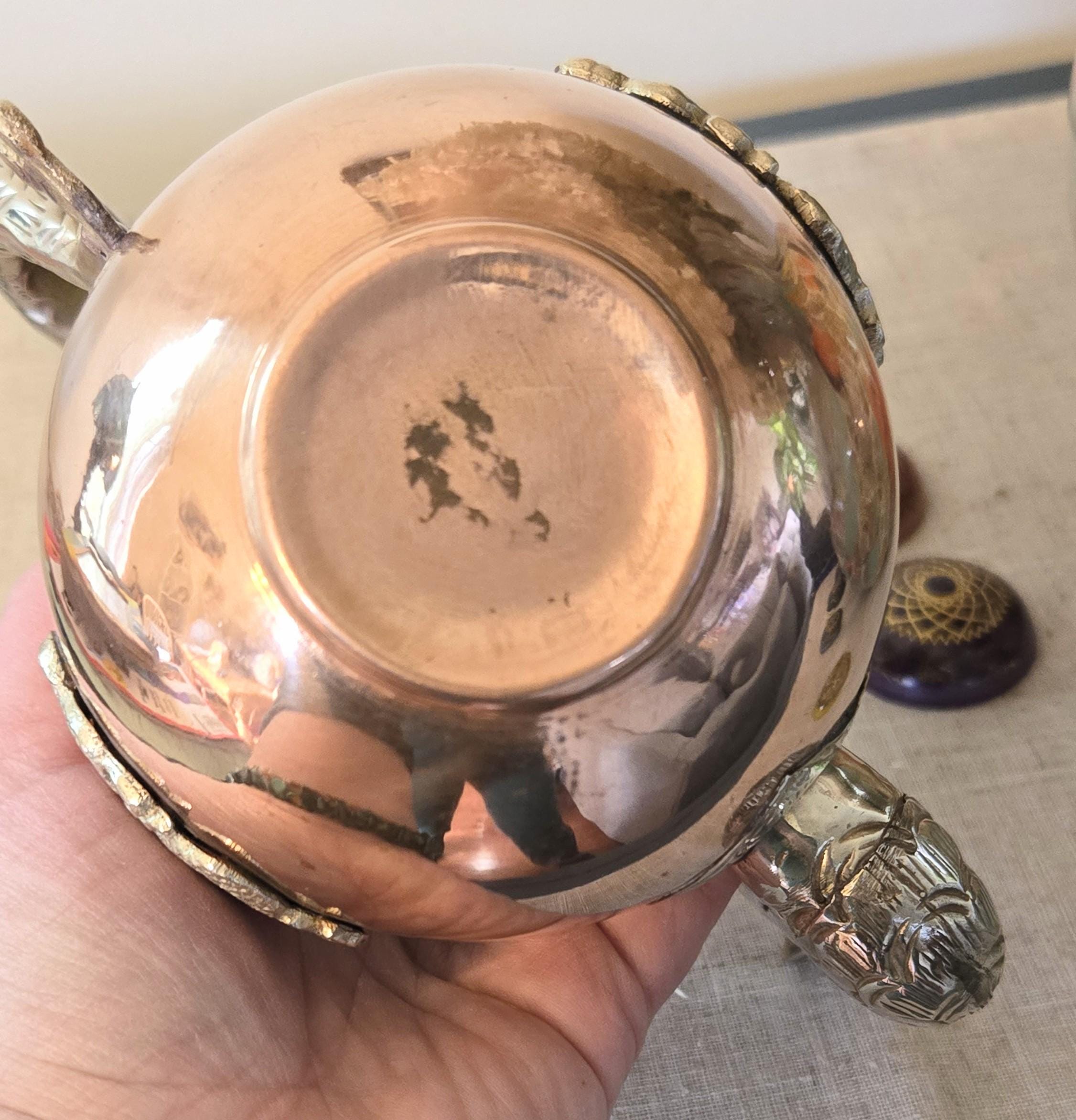 アンティークシルバーティーポットドラゴン - Etsy 日本