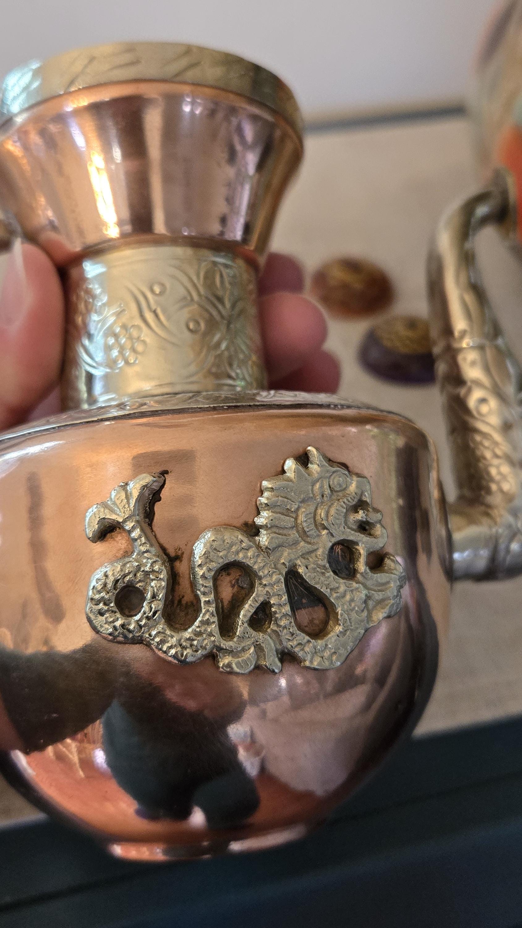 アンティークシルバーティーポットドラゴン - Etsy 日本