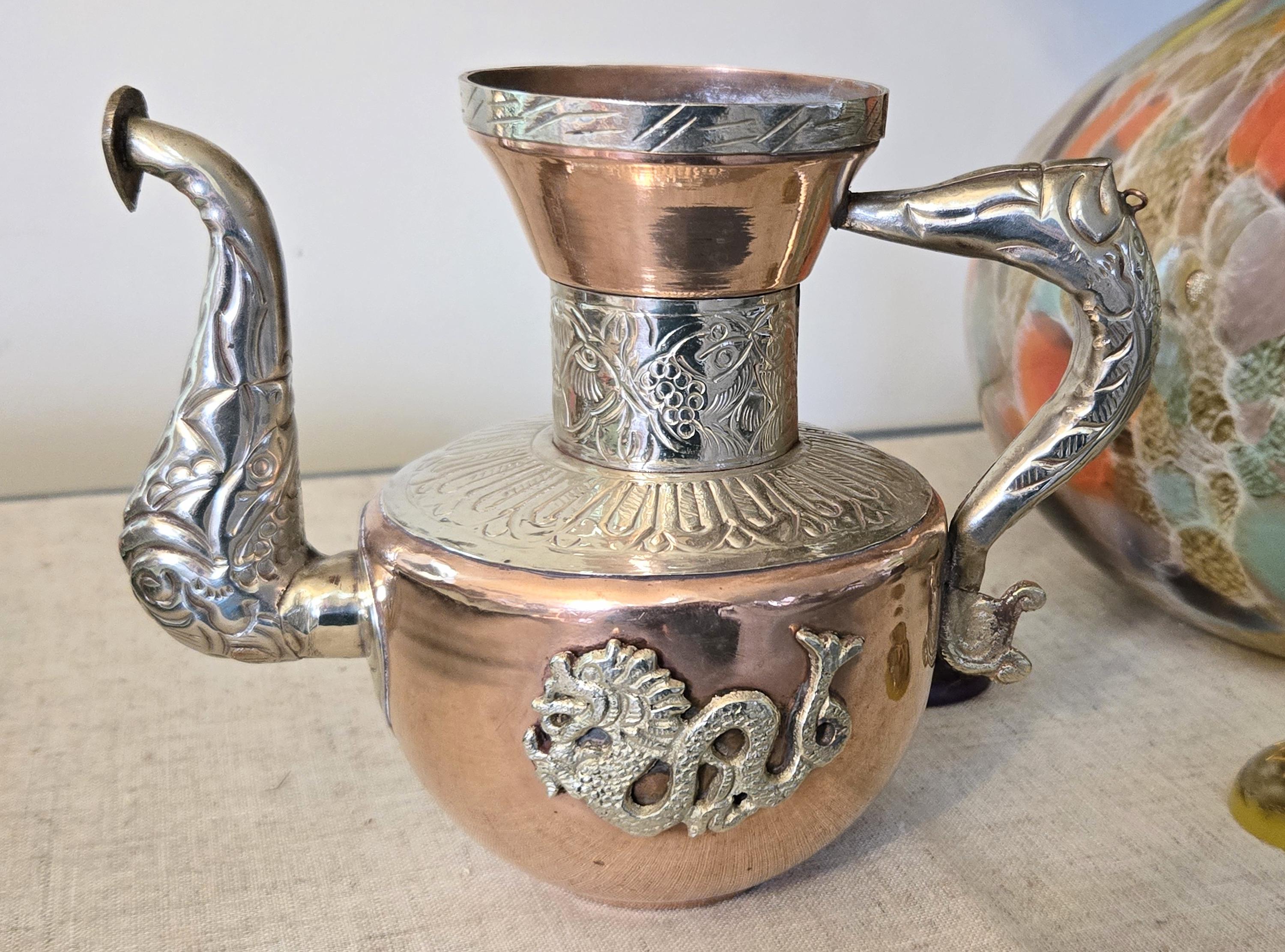 アンティークシルバーティーポットドラゴン - Etsy 日本