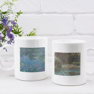 Claude Monet Coffee Mug | Monet &quot;Lilies&quot; Coffee Cup | Monet &quot;Water Lily Pond&quot; Coffee Mug | French Impressionist Cup