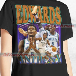Koszulka Anthony Edwards Sport Graphic Tee Limited Bootleg Bestseller Design Dorosły Młodzież Prezent Unisex Retro Klasyczny Długi Rękaw Krótki Vintage