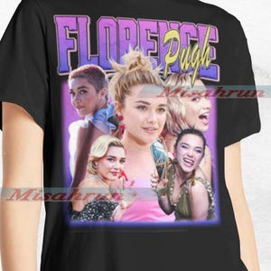 Florence Pugh Shirt Aktris Movie Graphic Tee Bootleg Bestseller Design Adult Youth Gift Unisex Retro Classic Sweatshirt Long Sleeve Vintage
