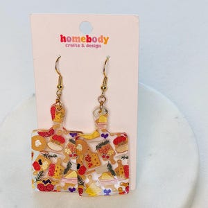 Charcuterie Earrings | Acrylic Patternply Earrings