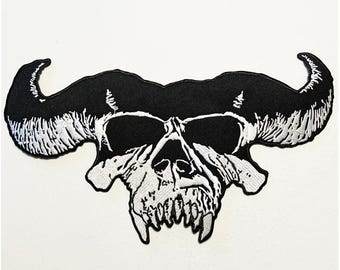 CRYSTAR 11" Embroidered Iron On Back Patch Danzig