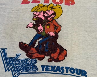 ヴィンテージ オリジナル ZZ TOP ワールドワイド テキサス ツアー 75