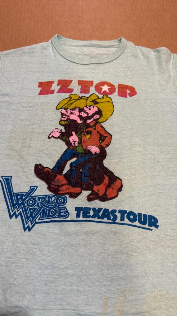 ヴィンテージ オリジナル ZZ TOP ワールドワイド テキサス ツアー 75