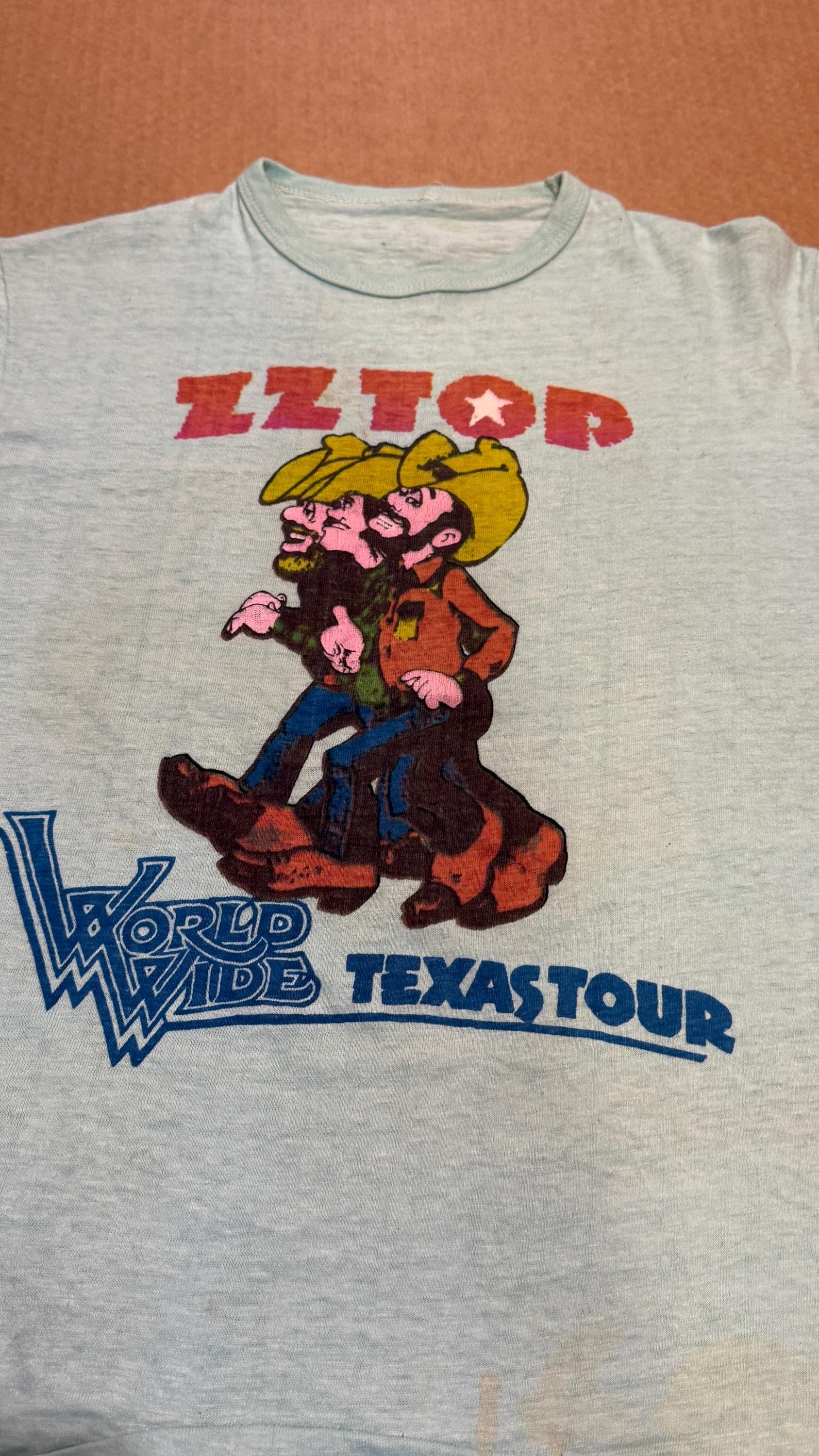 Vintage Original ZZ TOP World Wide Texas Tour 75-76 T-shirt - Etsy UK