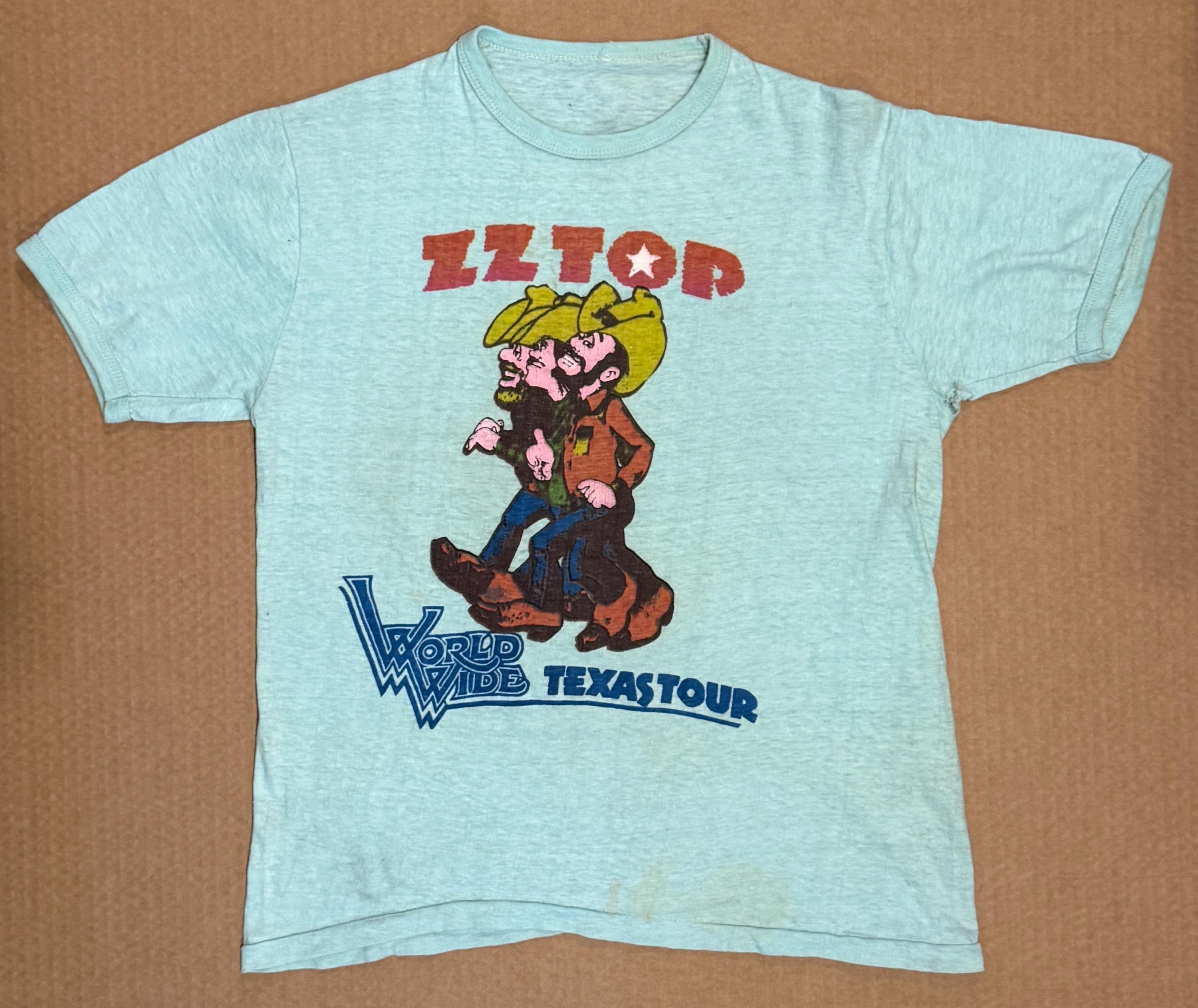 Vintage Original ZZ TOP World Wide Texas Tour 75-76 T-shirt - Etsy UK